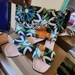 2 piece African The'Lord Made purse n shoe set